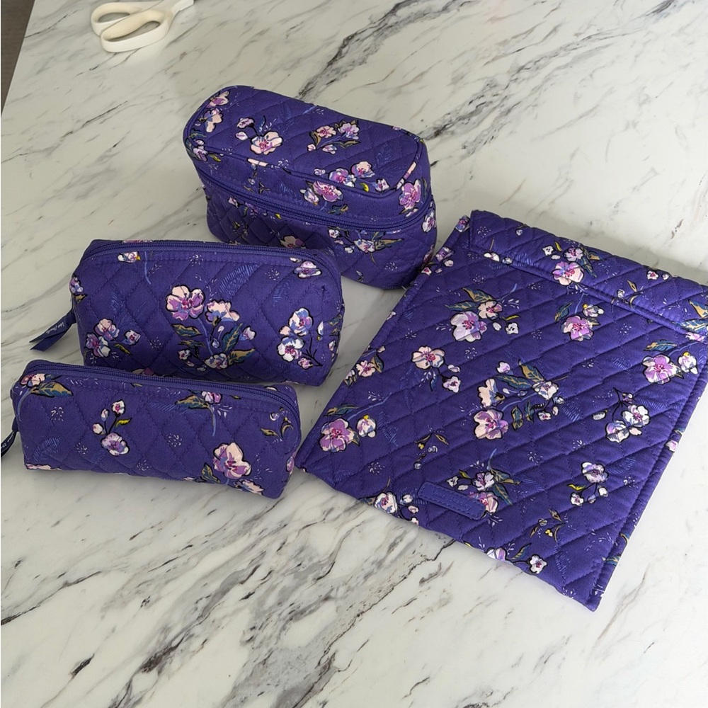 Vera Bradley Wild Roses Travel Bag Set